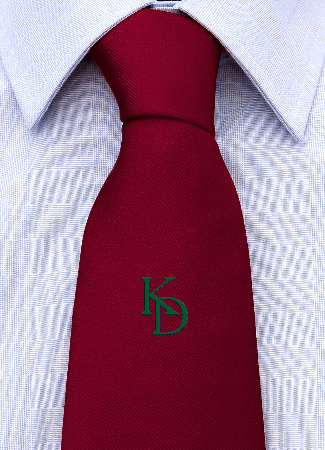 Cravatta con monogramma in stampatello personalizzato