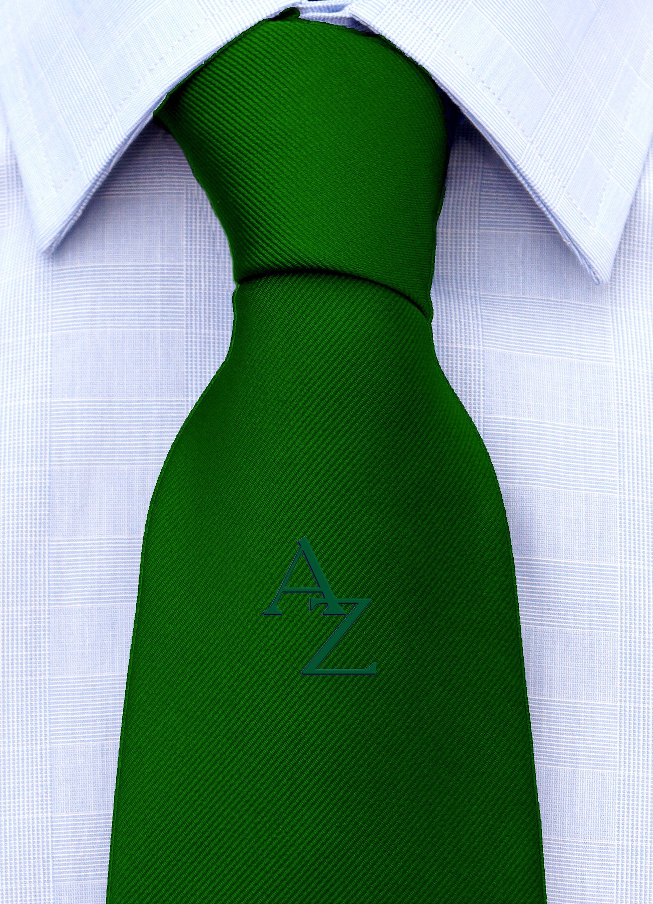 Cravatta con monogramma in stampatello personalizzato