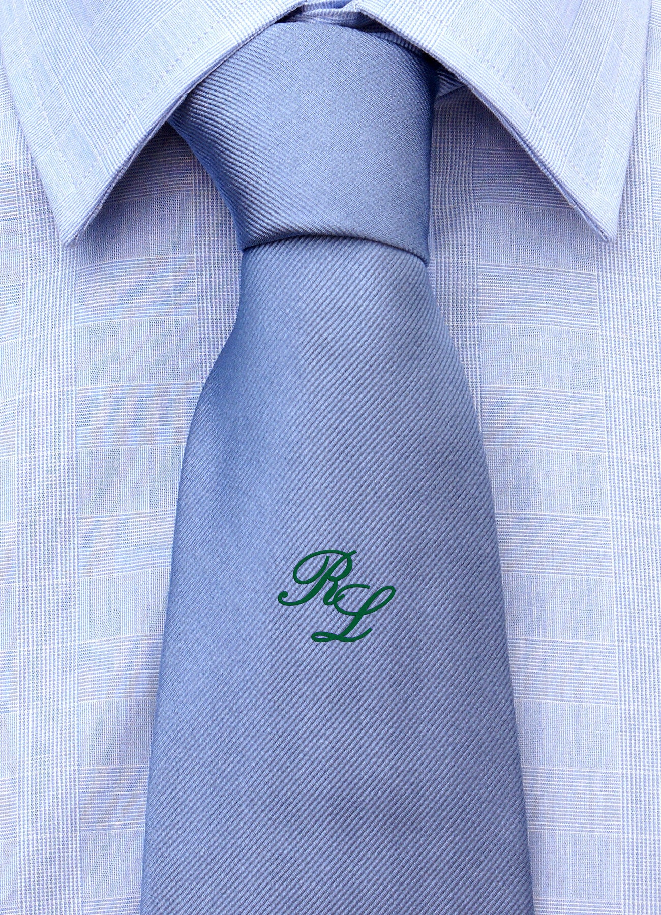 Cravatta con monogramma in corsivo personalizzato