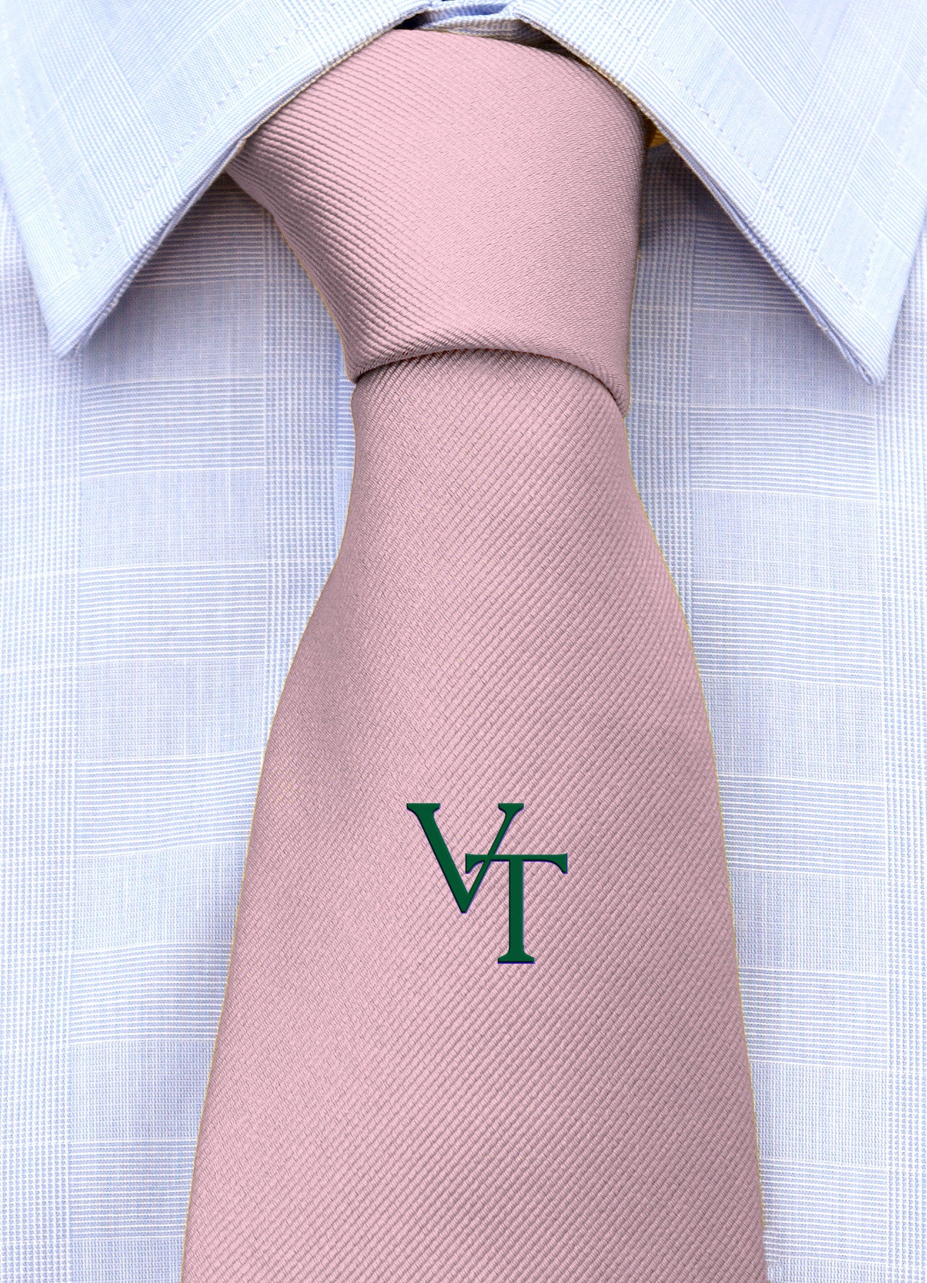 Cravatta con monogramma in stampatello personalizzato