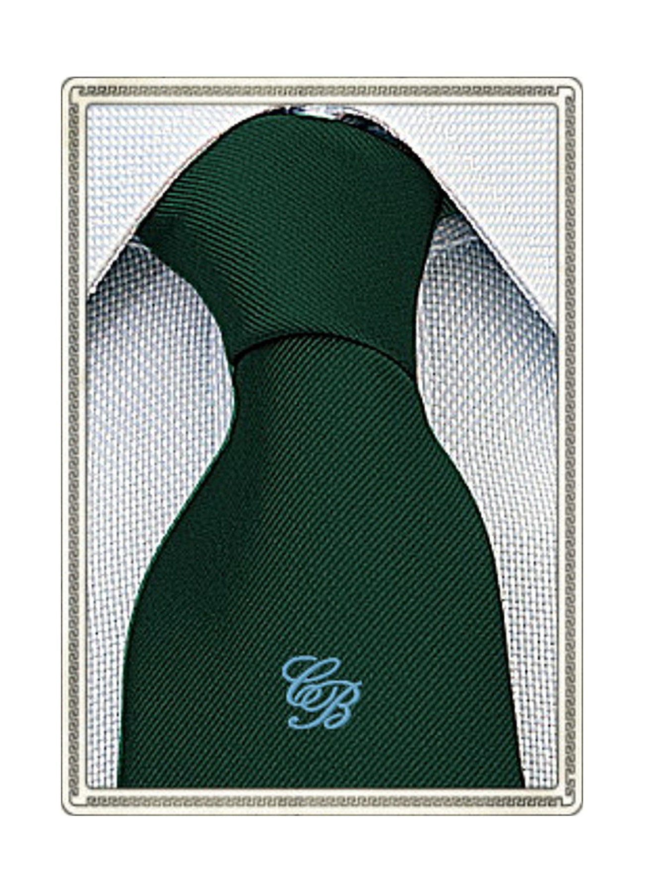 Cravatta in Seta con il Monogramma delle Iniziali Ricamato