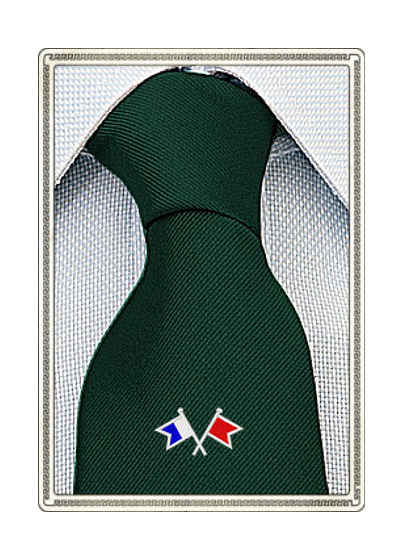 Cravatta in Seta con Bandiere del Codice Navale Ricamate