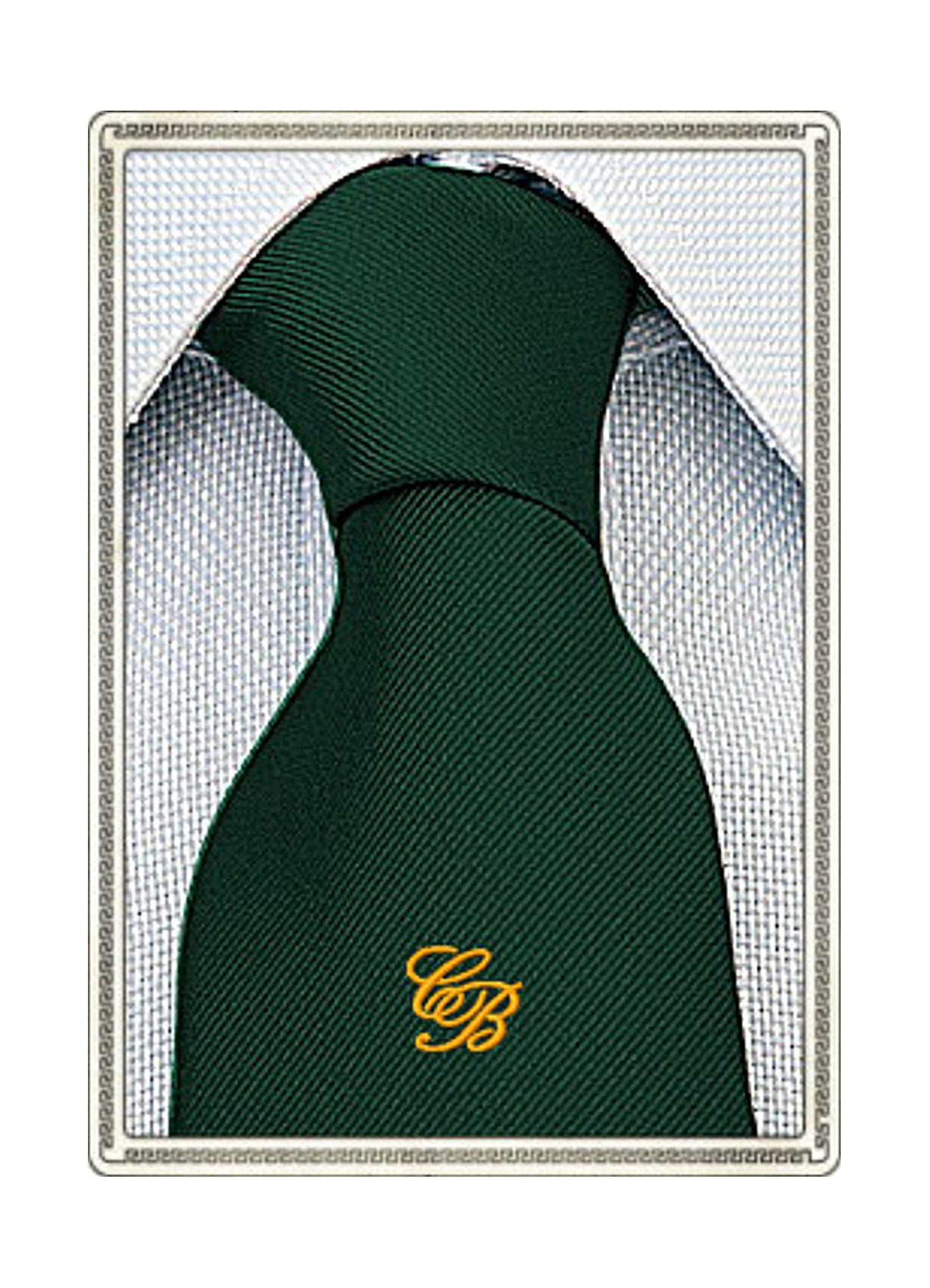 Cravatta in Seta con il Monogramma delle Iniziali Ricamato