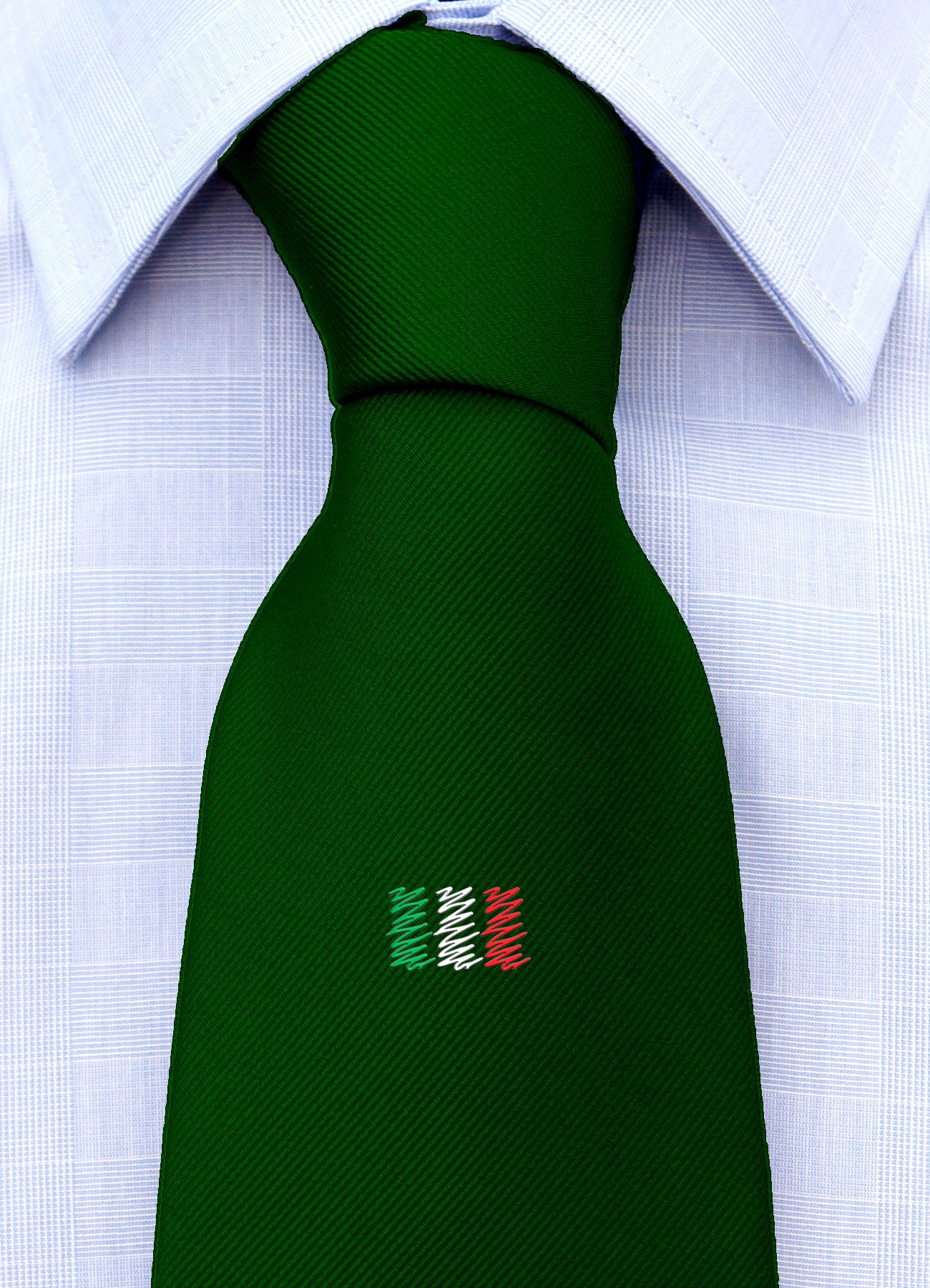 Cravatta con bandiera italiana stilizzata