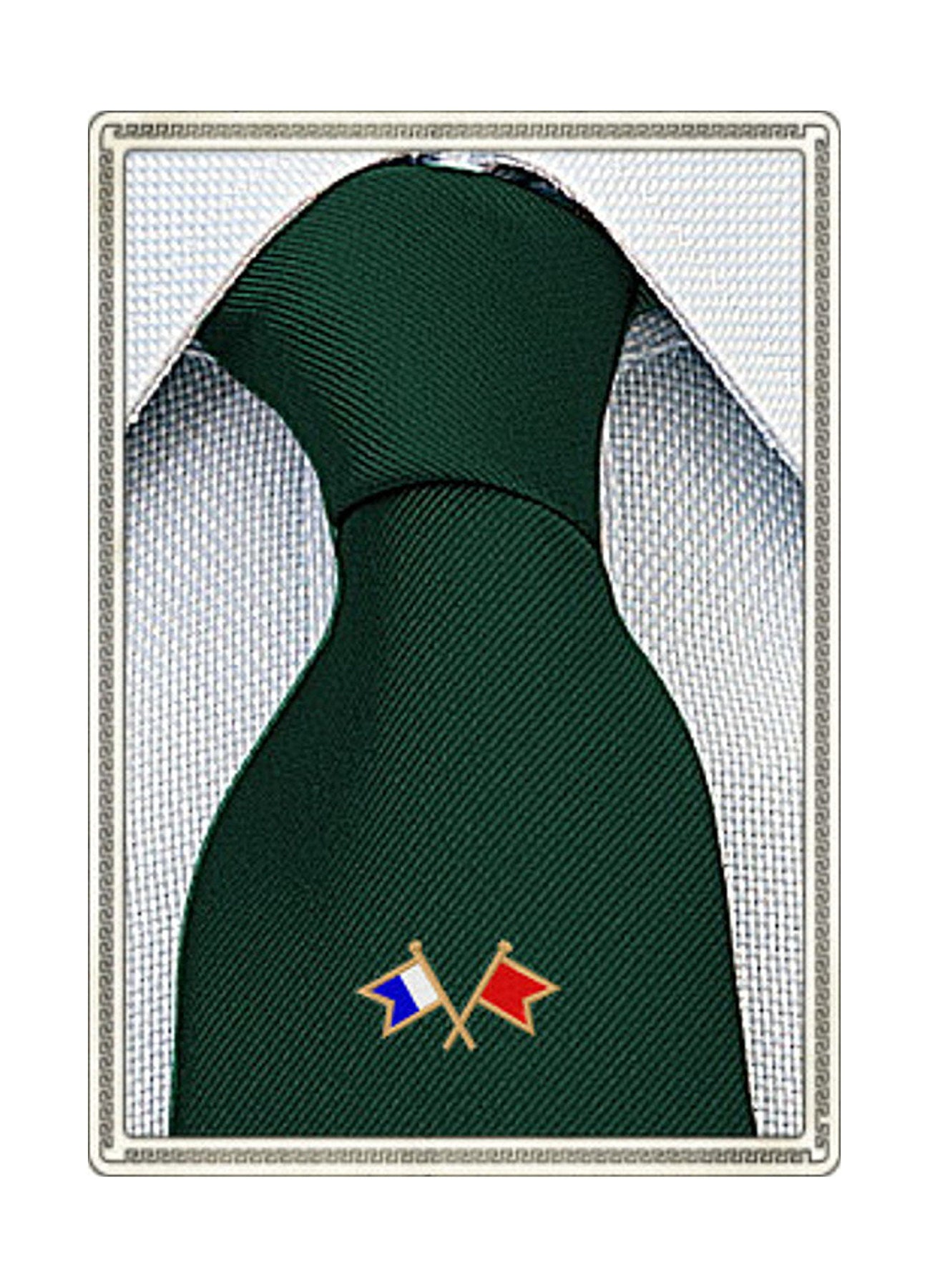 Cravatta in Seta con Bandiere del Codice Navale Ricamate