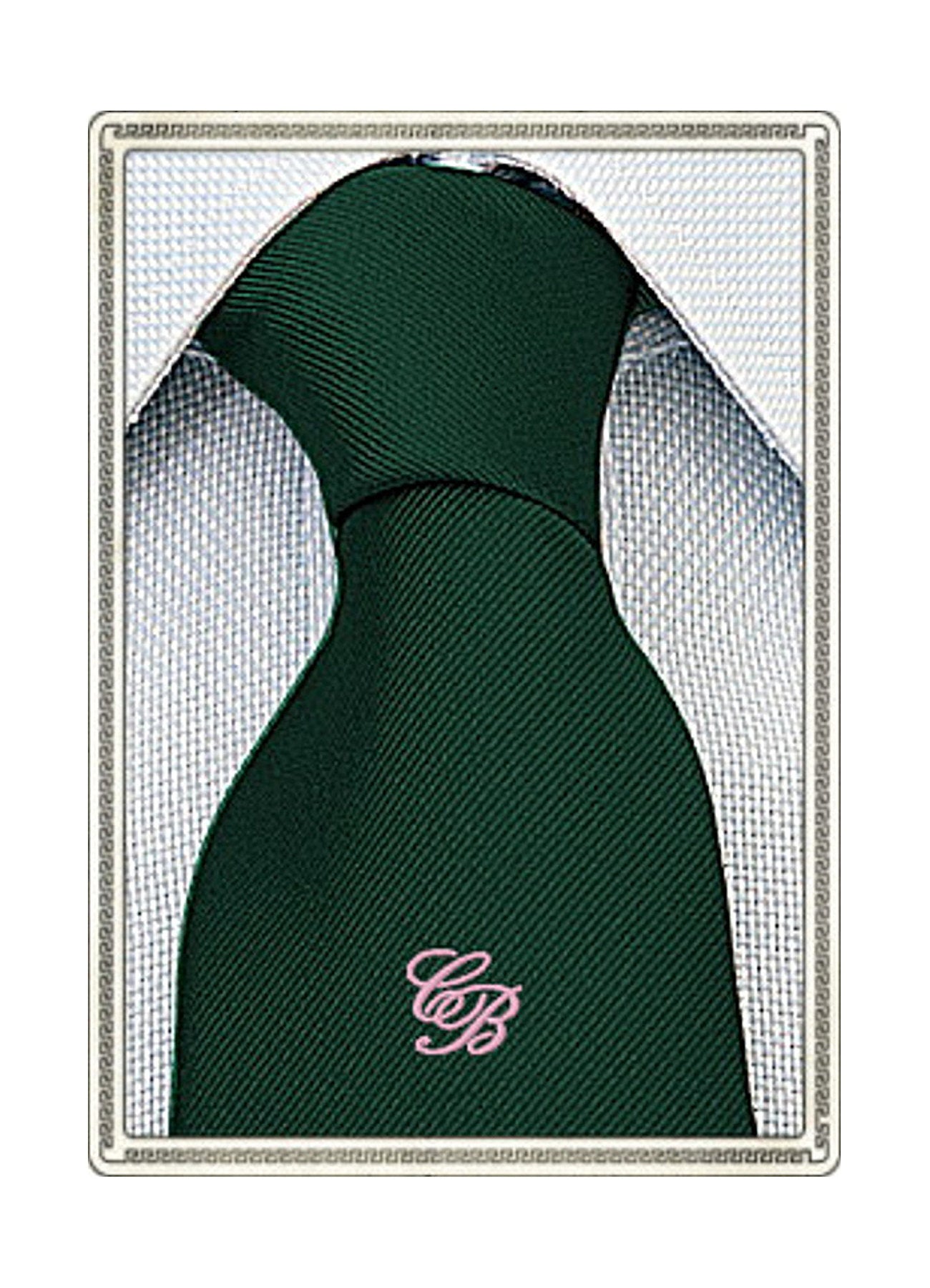 Cravatta in Seta con il Monogramma delle Iniziali Ricamato