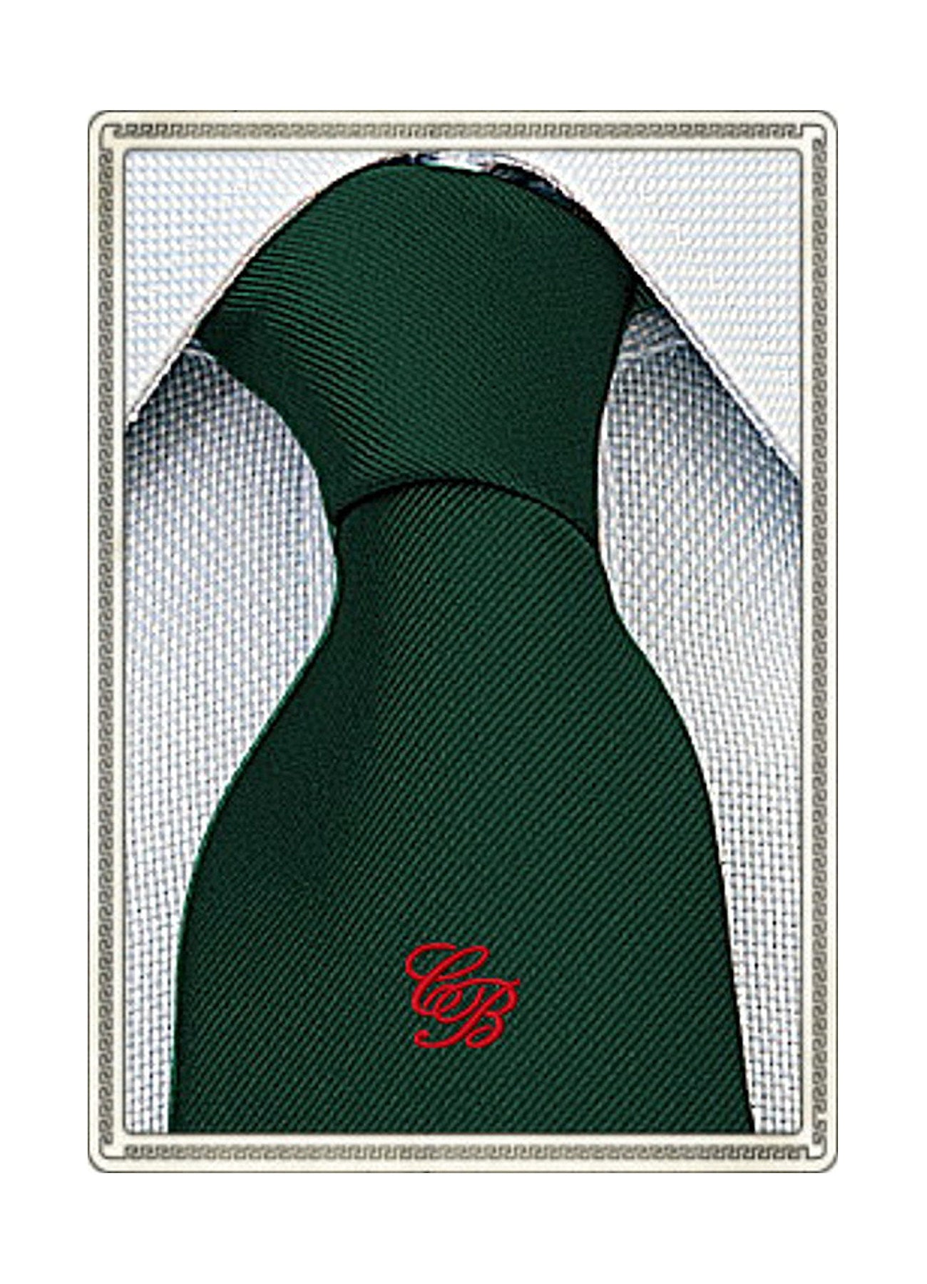 Cravatta in Seta con il Monogramma delle Iniziali Ricamato