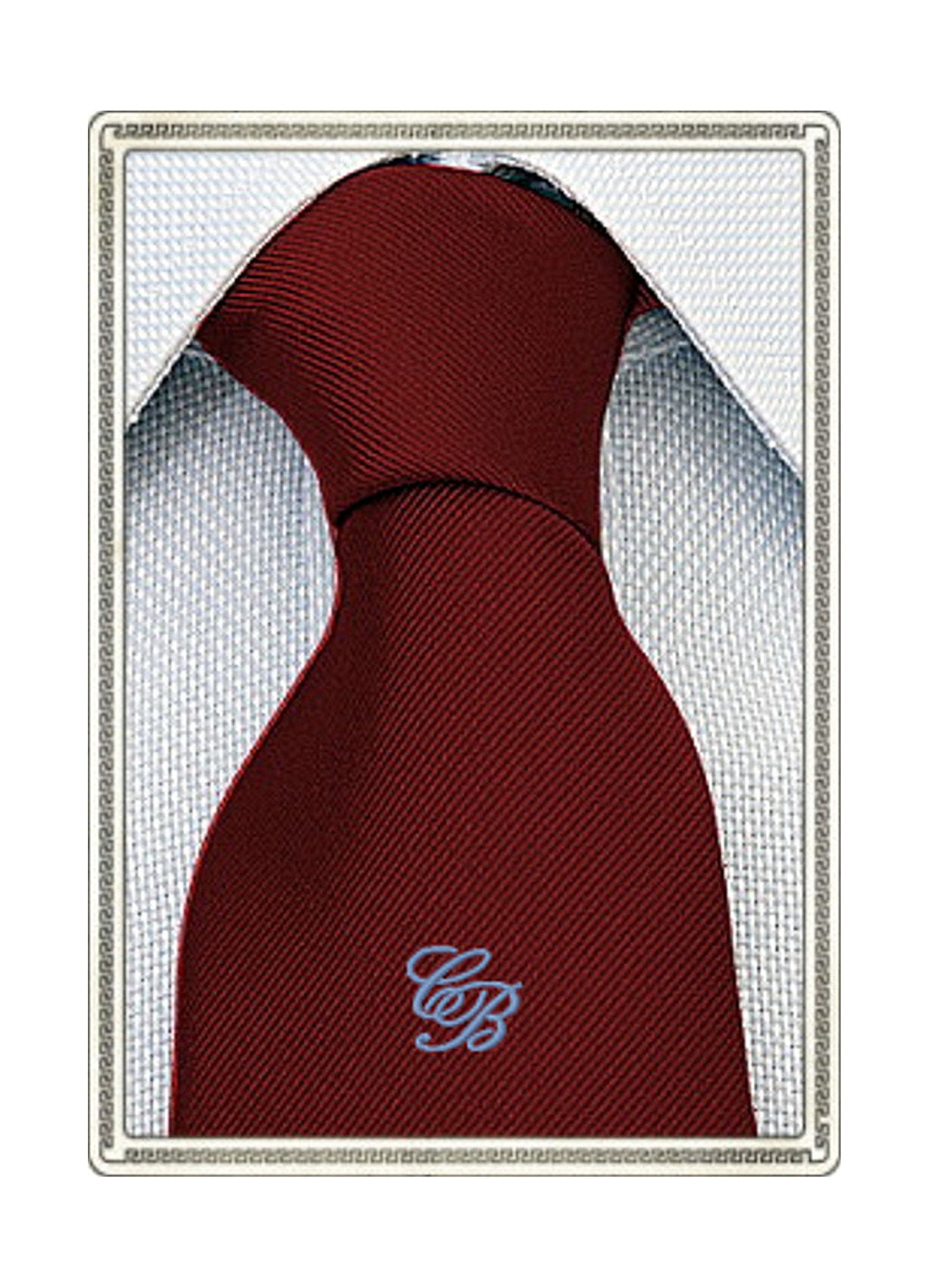 Cravatta in Seta con il Monogramma delle Iniziali Ricamato