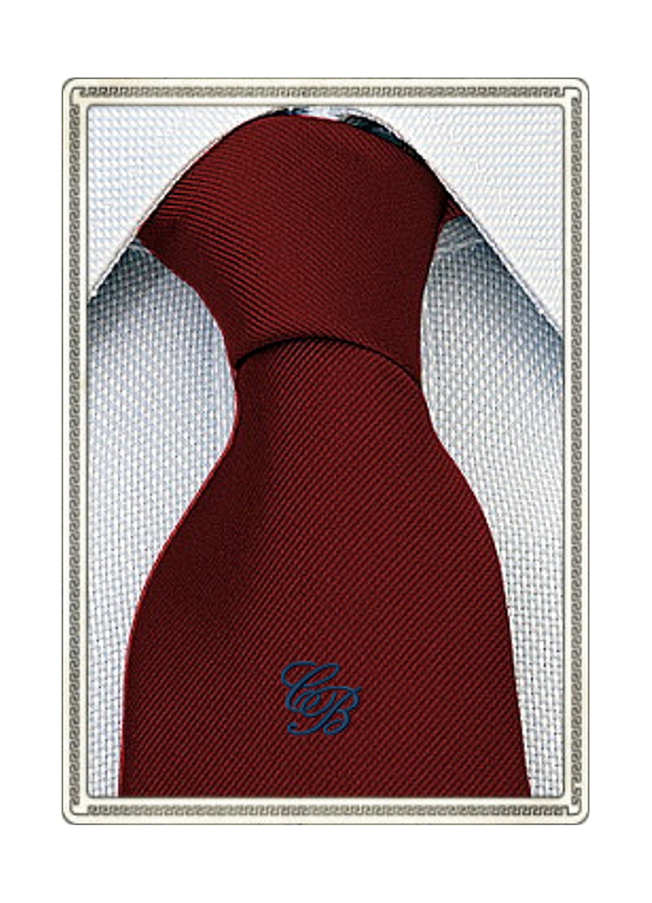 Cravatta in Seta con il Monogramma delle Iniziali Ricamato