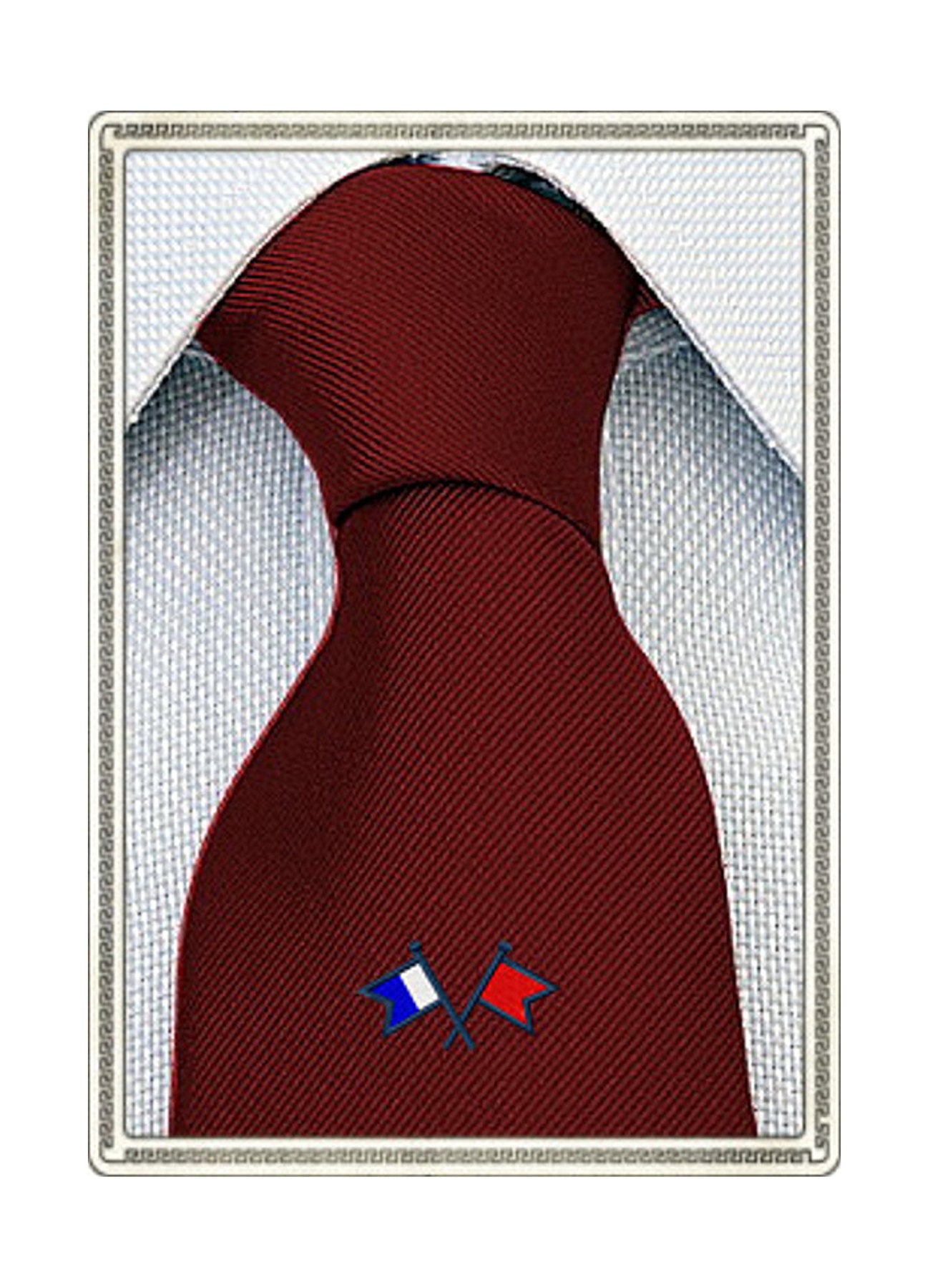 Cravatta in Seta con Bandiere del Codice Navale Ricamate