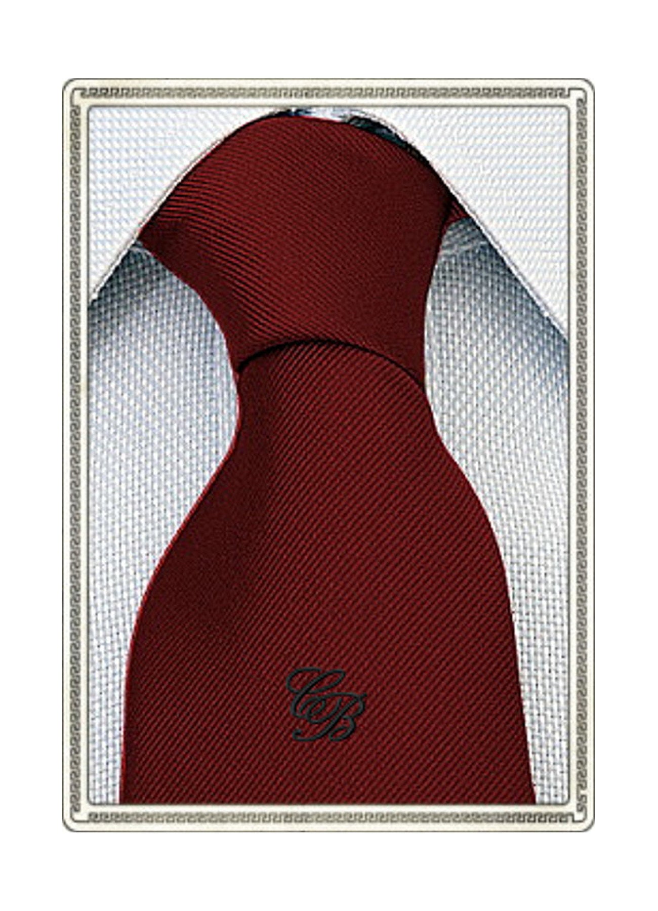 Cravatta in Seta con il Monogramma delle Iniziali Ricamato