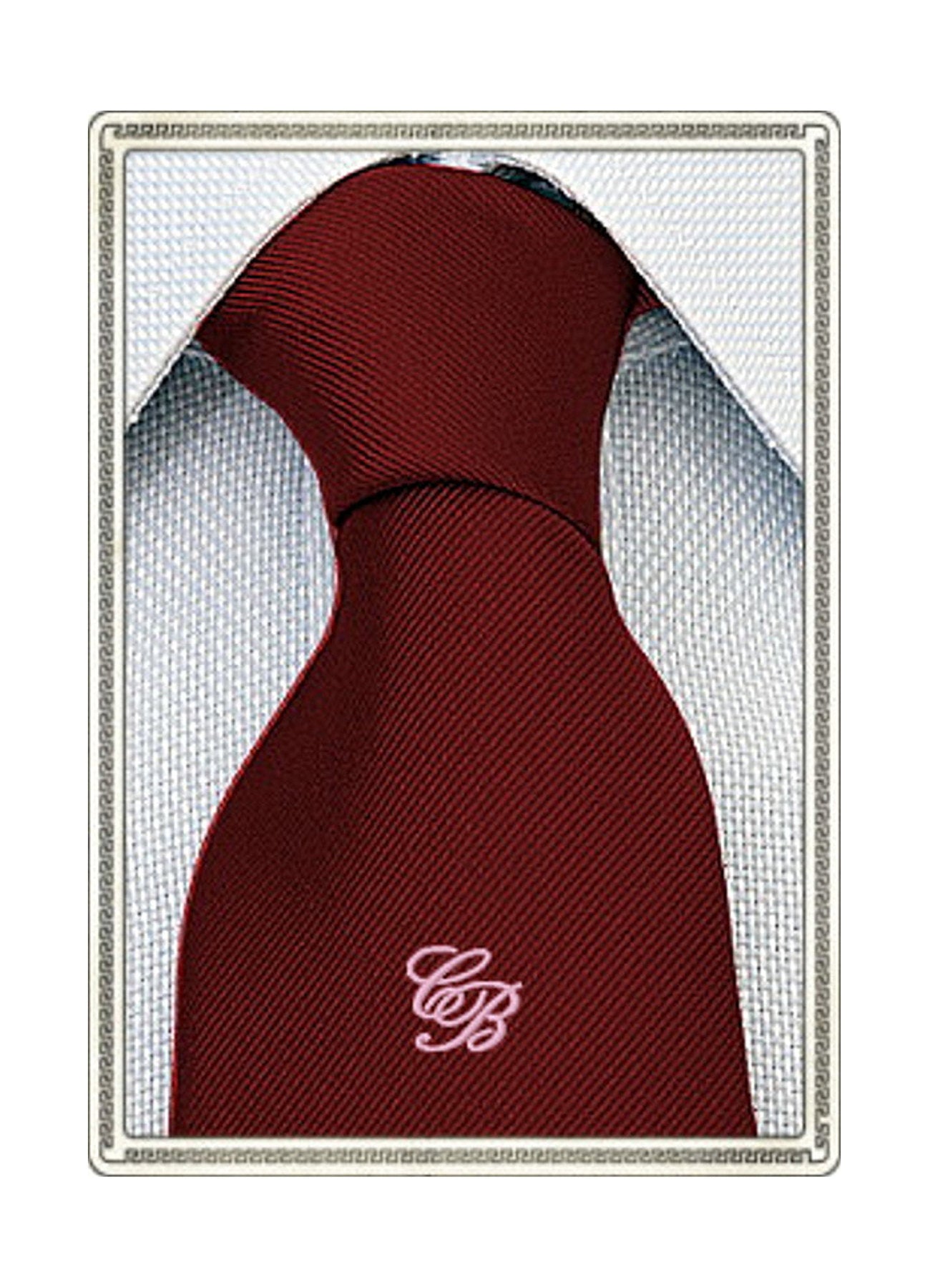 Cravatta in Seta con il Monogramma delle Iniziali Ricamato