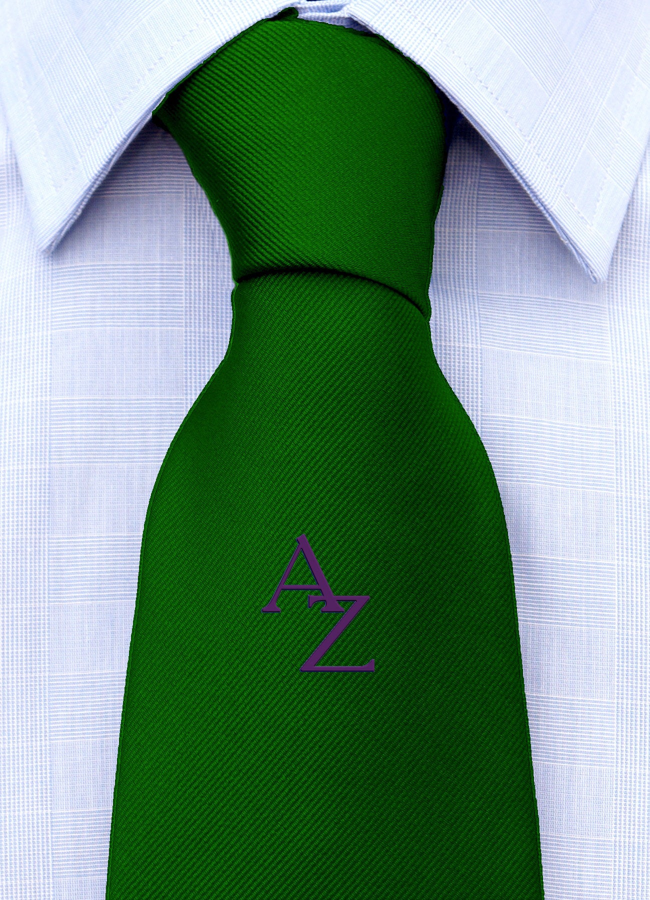 Cravatta con monogramma in stampatello personalizzato