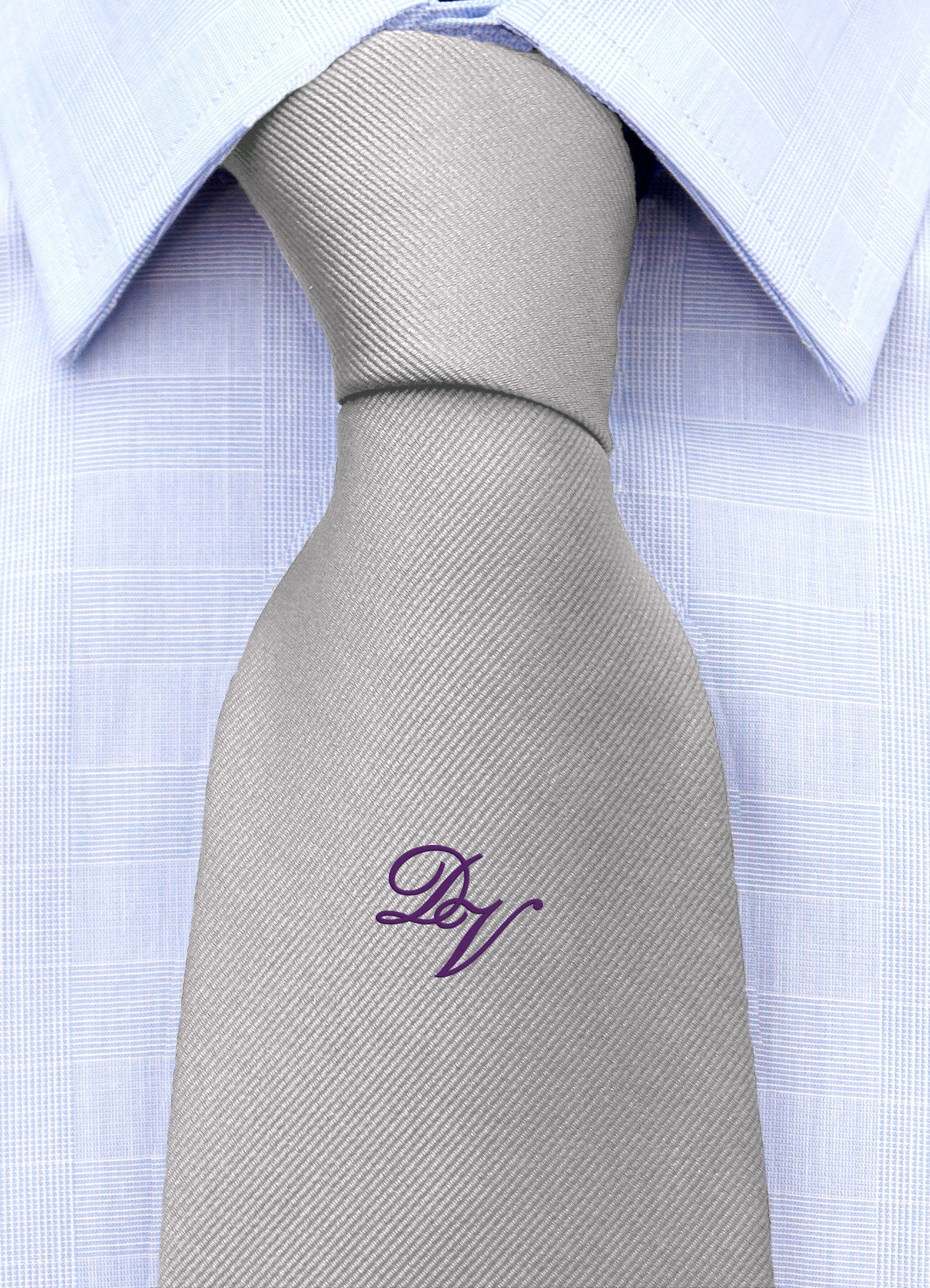 Cravatta con monogramma in corsivo personalizzato