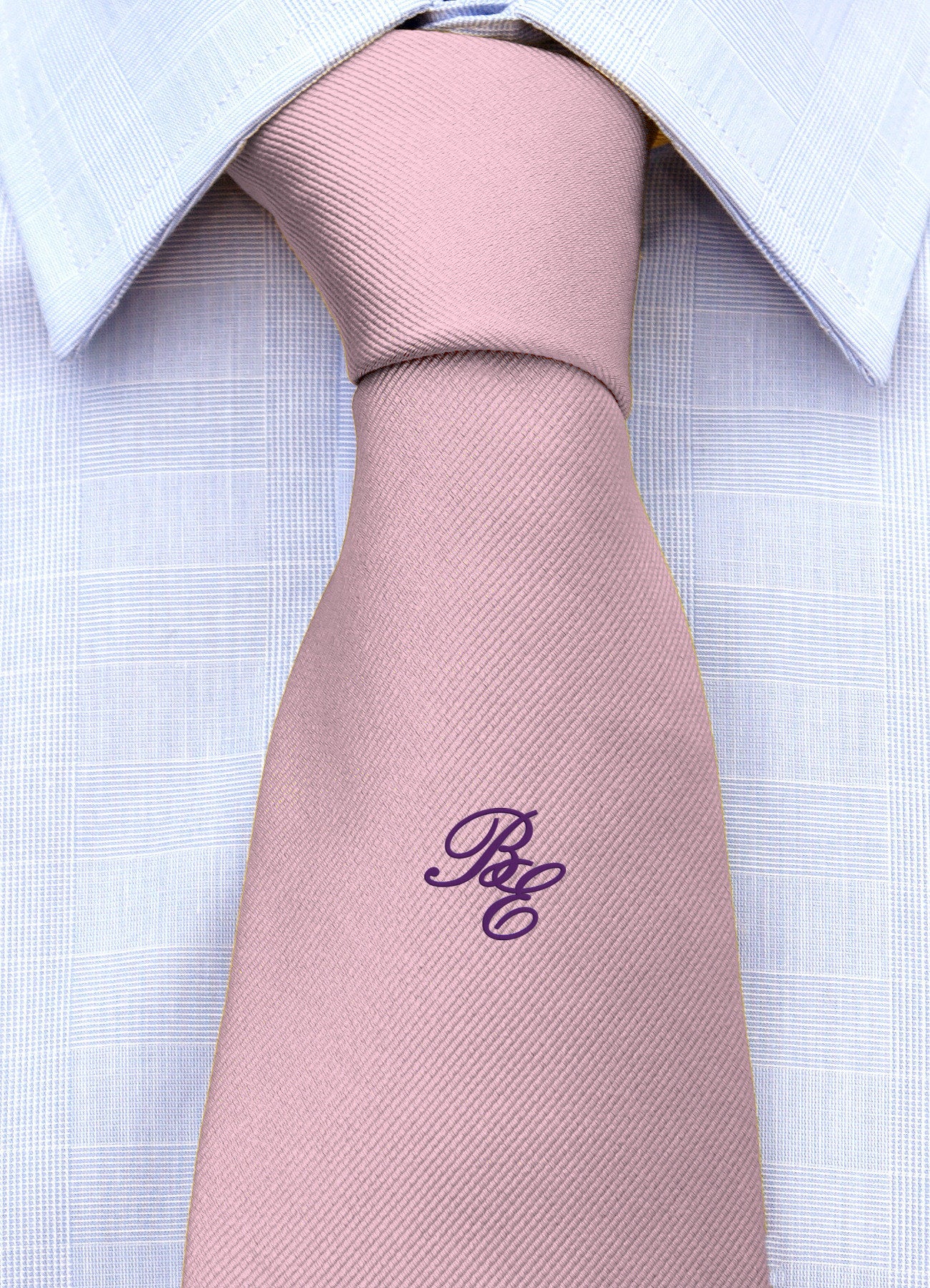 Cravatta con monogramma in corsivo personalizzato