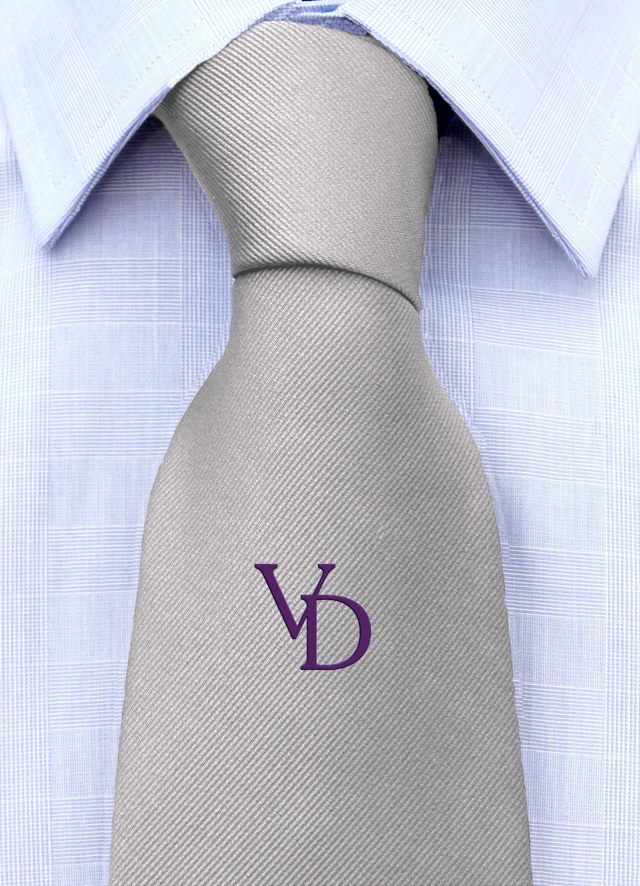 Cravatta con monogramma in stampatello personalizzato