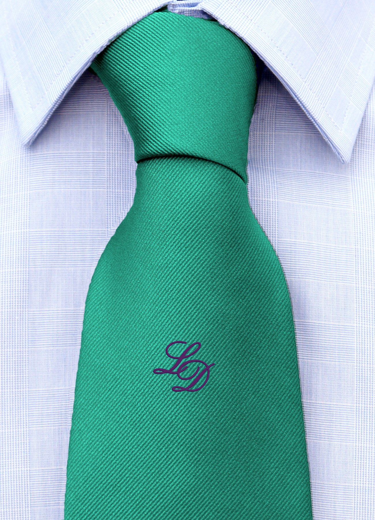 Cravatta con monogramma in corsivo personalizzato