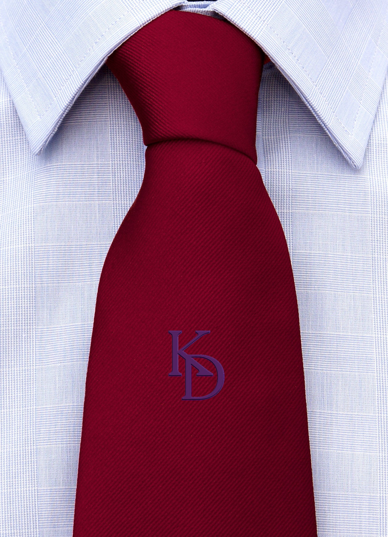 Cravatta con monogramma in stampatello personalizzato