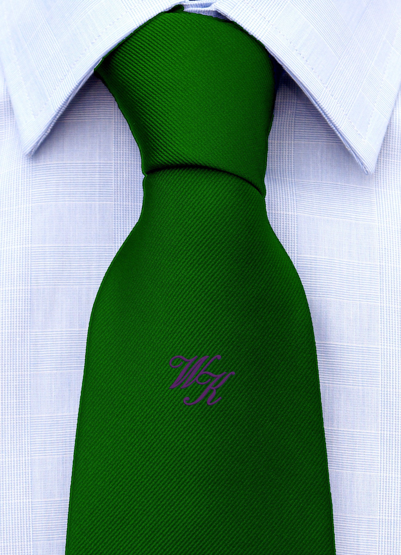 Cravatta con monogramma in corsivo personalizzato